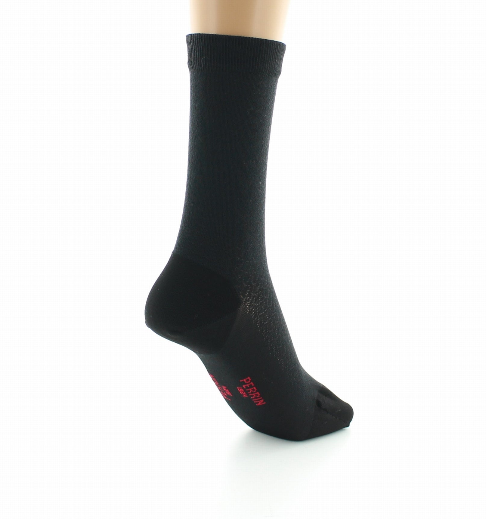 Chaussettes femme à maille ajourée en soie NOIR