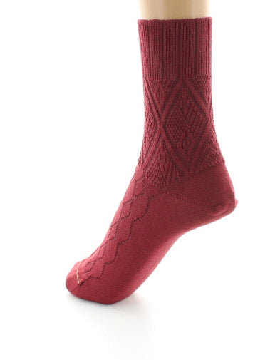 Chaussettes femme à maille fantaisie - Laine Bio MUSCAT