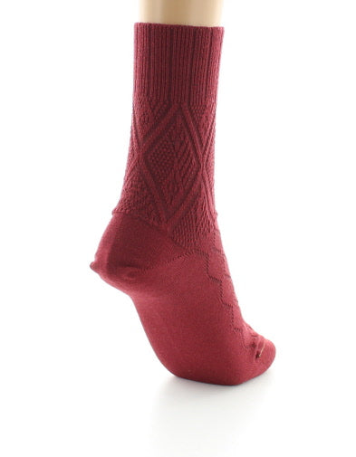 Chaussettes femme à maille fantaisie - Laine Bio MUSCAT