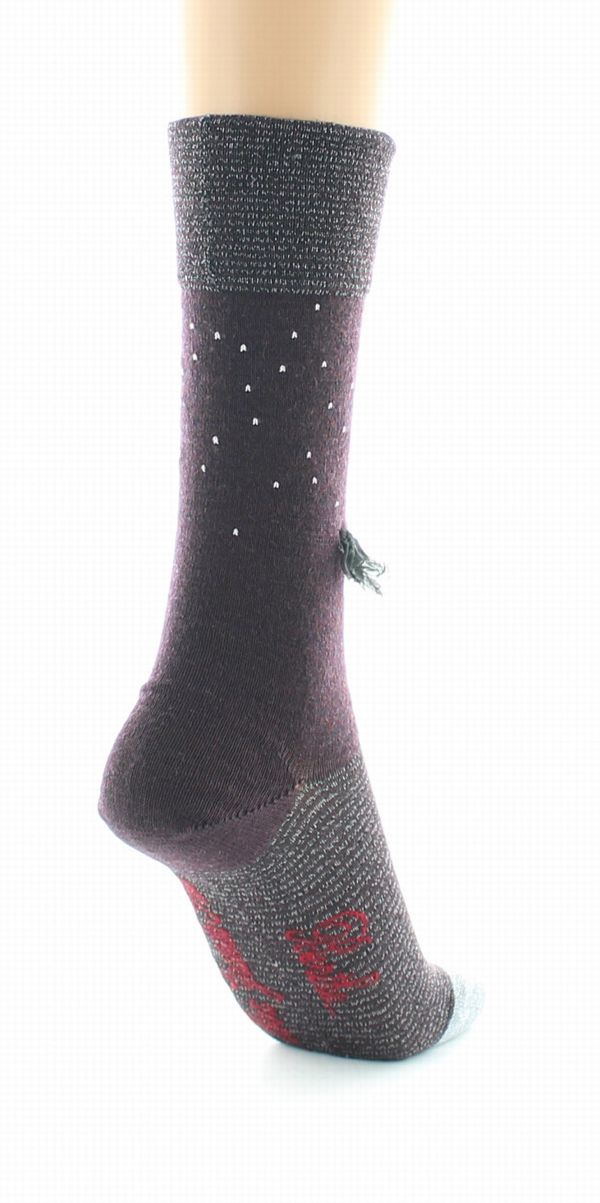 Chaussettes Femme Au Parapluie Bordeaux et Argent BORDEAUX-ARGENT