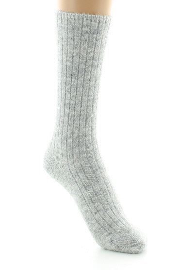 Chaussettes femme baby alpaga et fil pailleté GRIS CLAIR