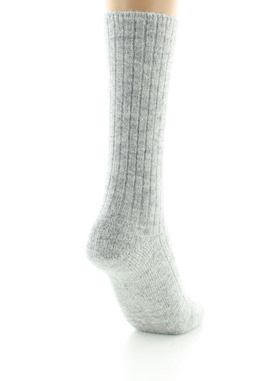 Chaussettes femme baby alpaga et fil pailleté GRIS CLAIR