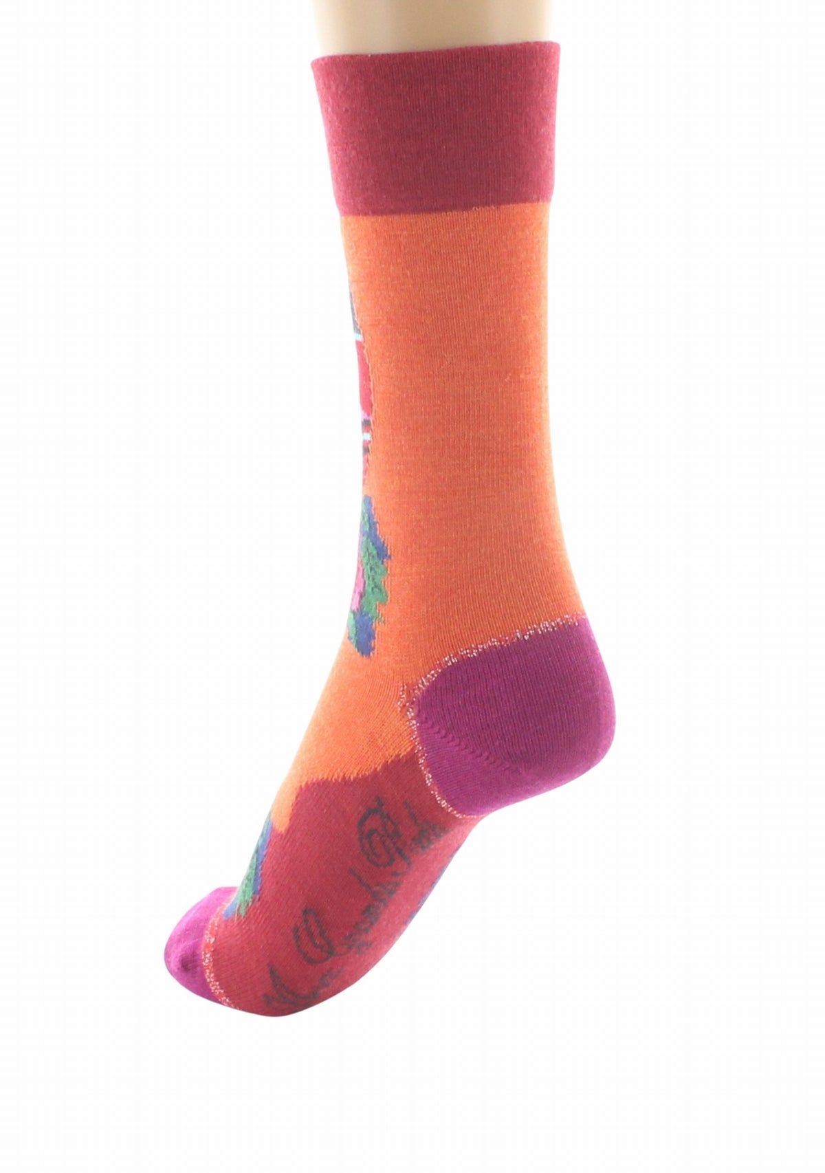 Chaussettes femme en laine Poupée Russe - Berthe ORANGE