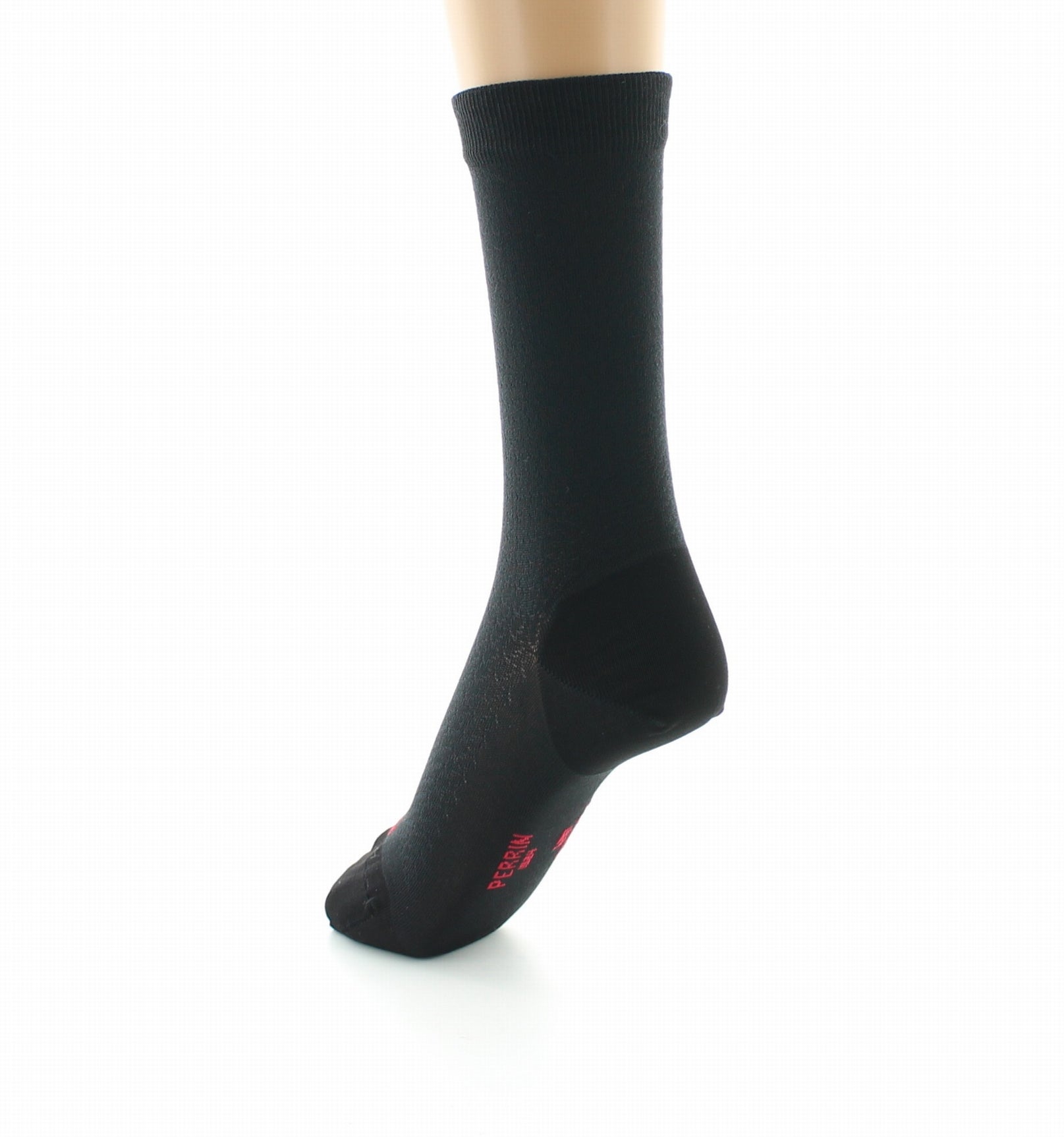 Chaussettes femme en maille ajourée - Soie Naturelle NOIR