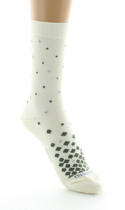 Chaussettes femme Jacquard de Noël en laine ECRU