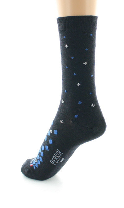 Chaussettes femme Jacquard de Noël en laine NOIR