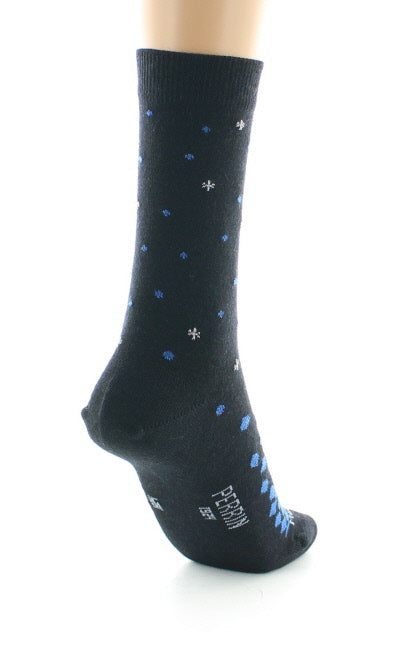 Chaussettes femme Jacquard de Noël en laine NOIR