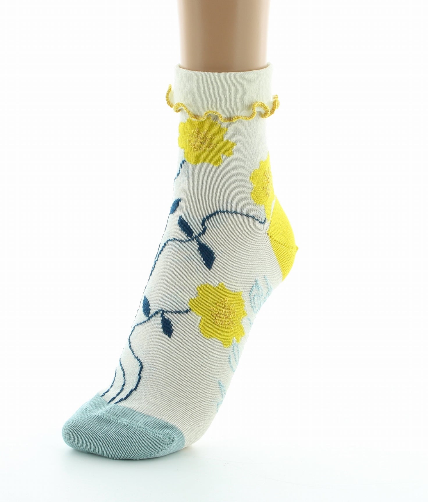 Chaussettes Femme Jonquilles IVOIRE