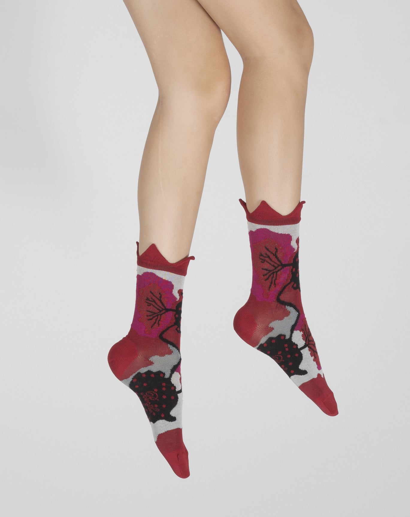 Chaussettes Femme L'arbre à couronne ROSE