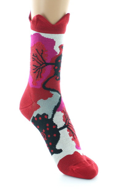 Chaussettes Femme L'arbre à couronne ROSE