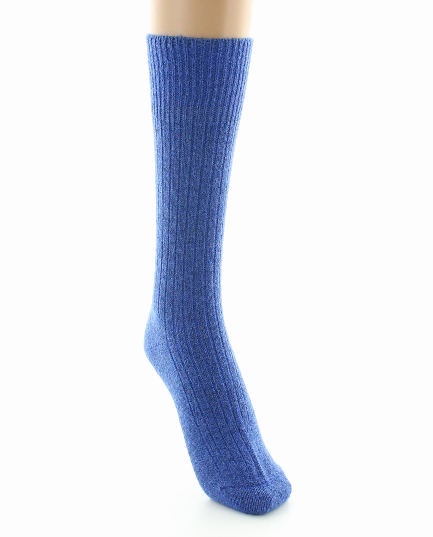 Chaussettes femme laine et acrylique bleu BLEU ROYAL