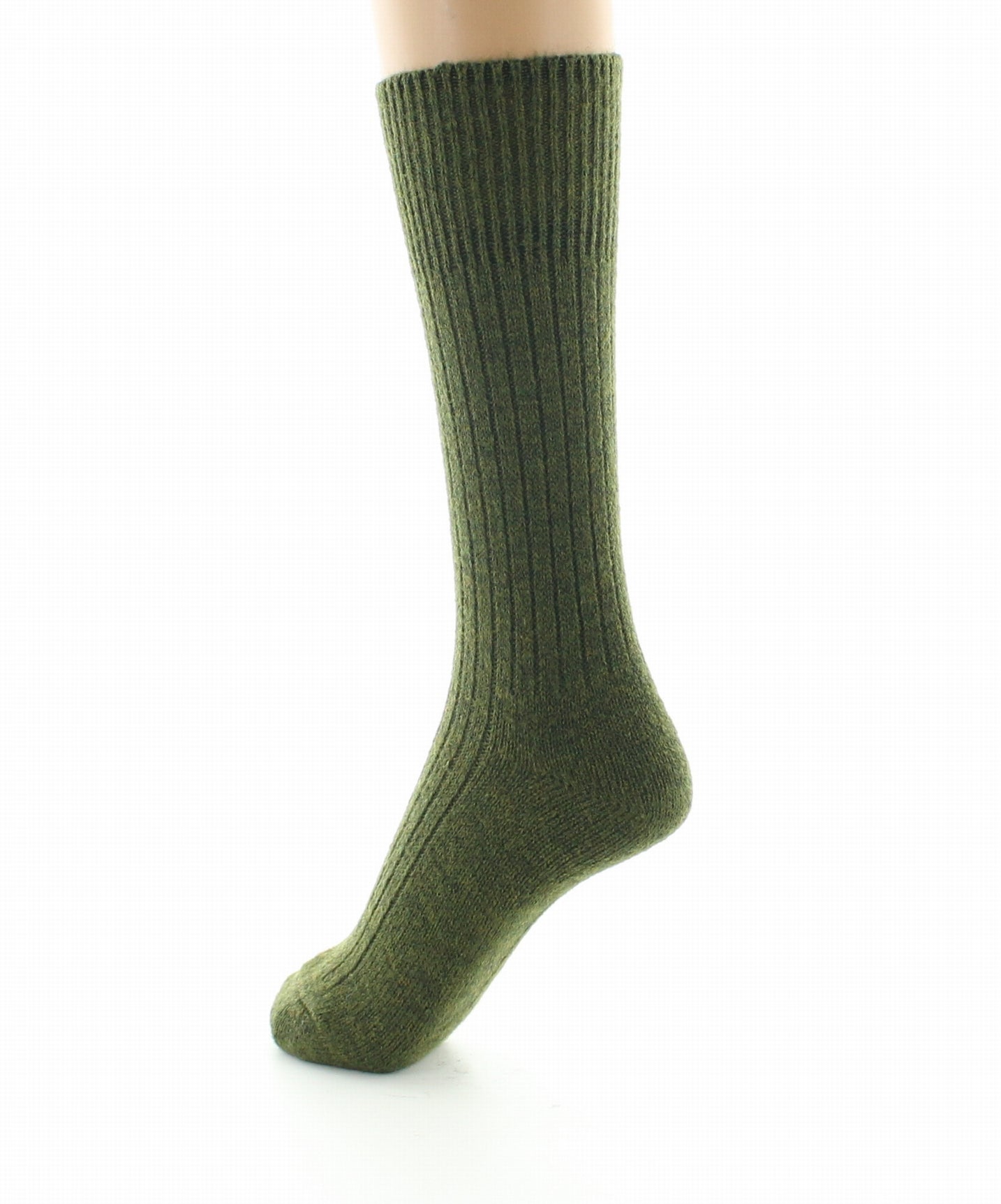 Chaussettes femme laine et acrylique kaki KAKI