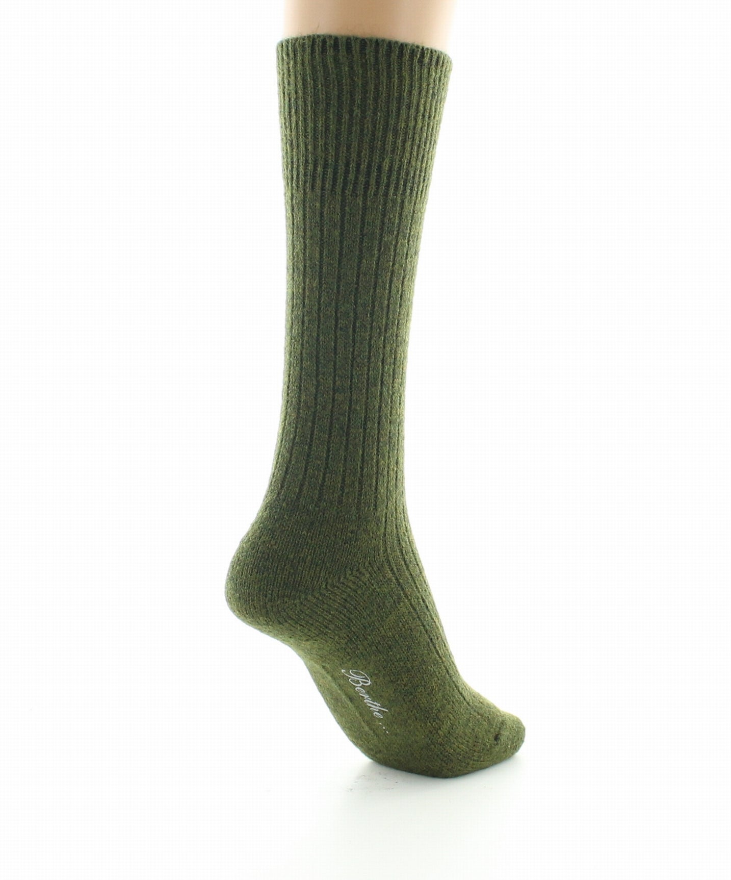 Chaussettes femme laine et acrylique kaki KAKI