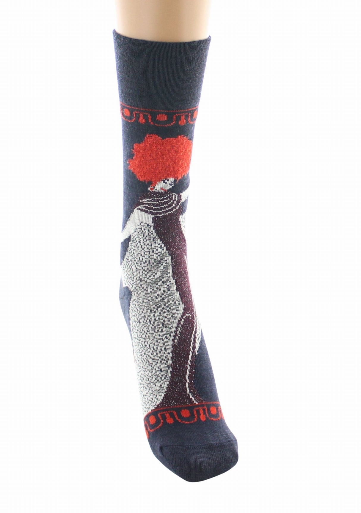 Chaussettes femme laine peignée Berthe La Femme 1900 MARINE