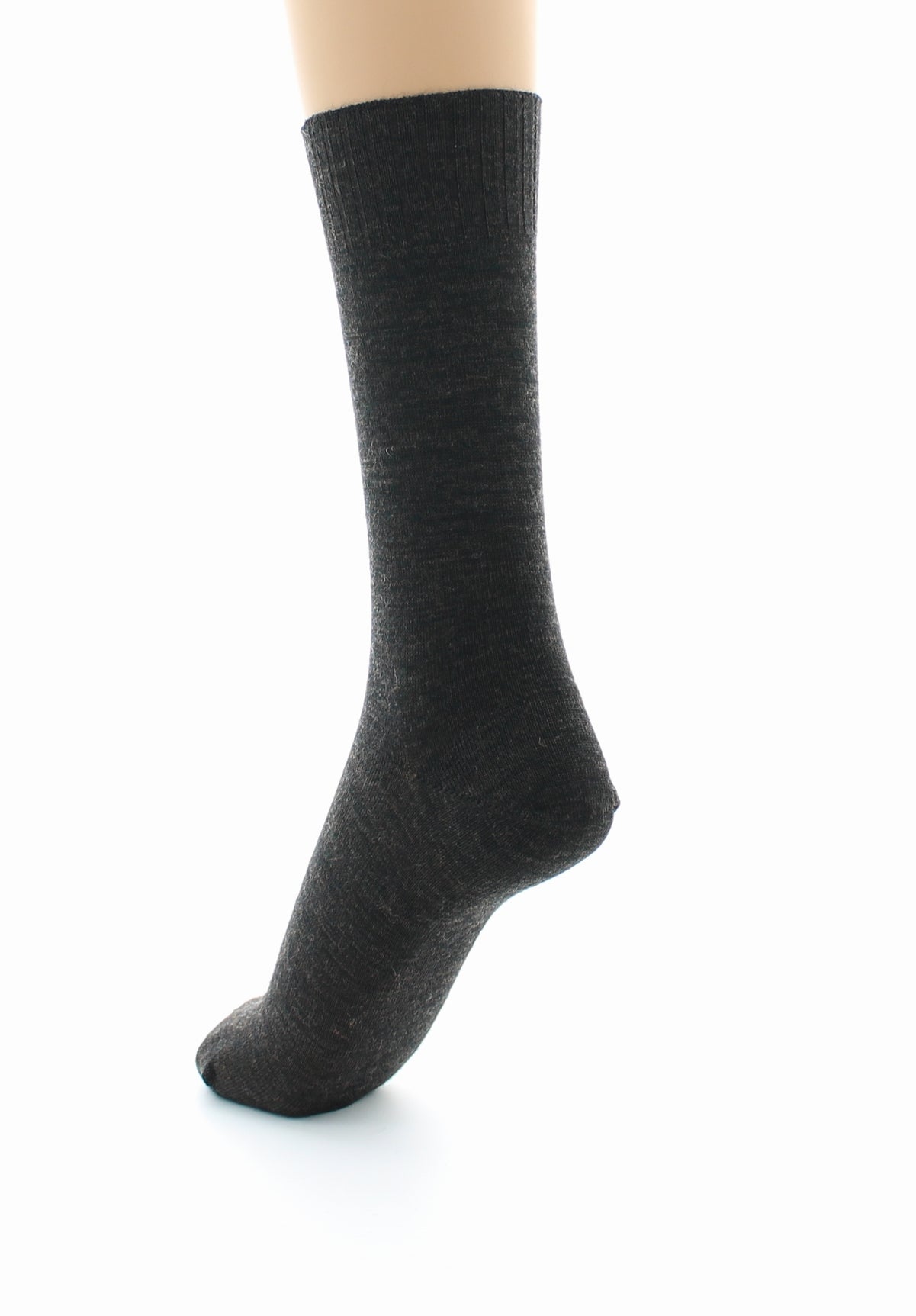 Chaussettes fines confort Laine peignée MARRON