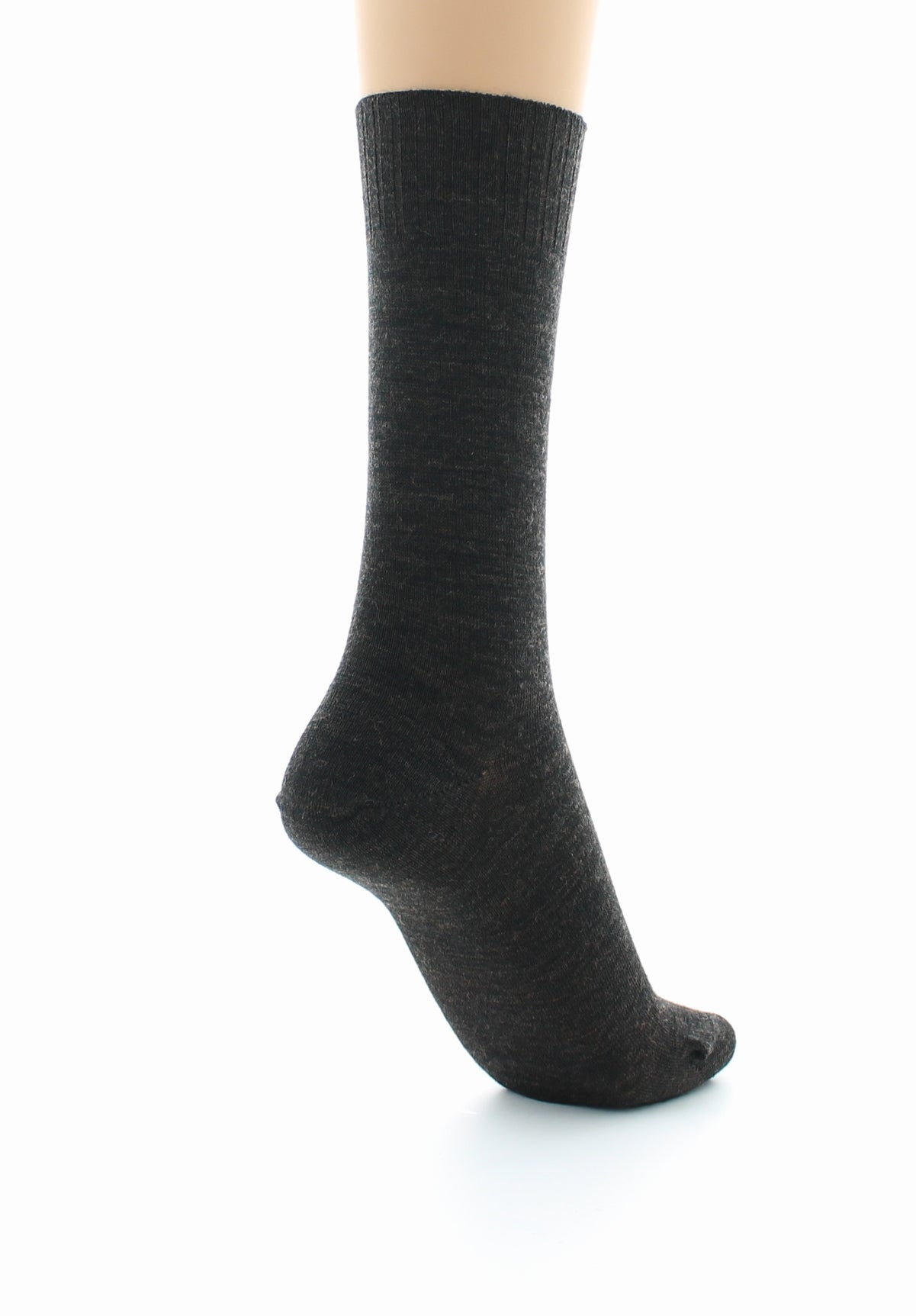 Chaussettes fines confort Laine peignée MARRON