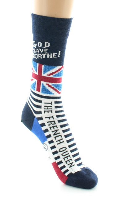 Chaussettes God Save Berthe BLEU MARINE