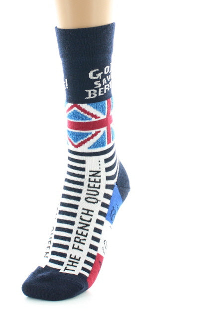 Chaussettes God Save Berthe BLEU MARINE