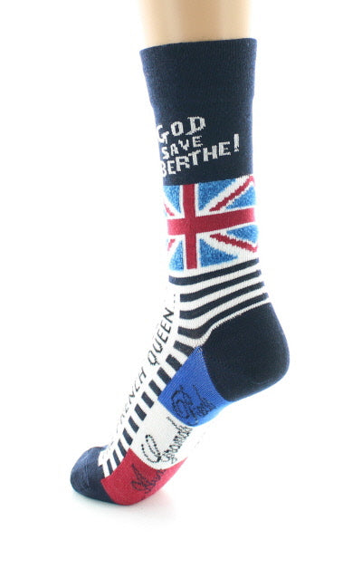 Chaussettes God Save Berthe BLEU MARINE