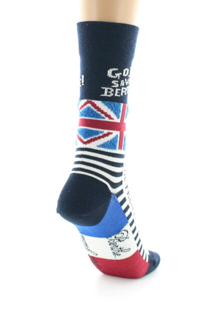 Chaussettes God Save Berthe BLEU MARINE