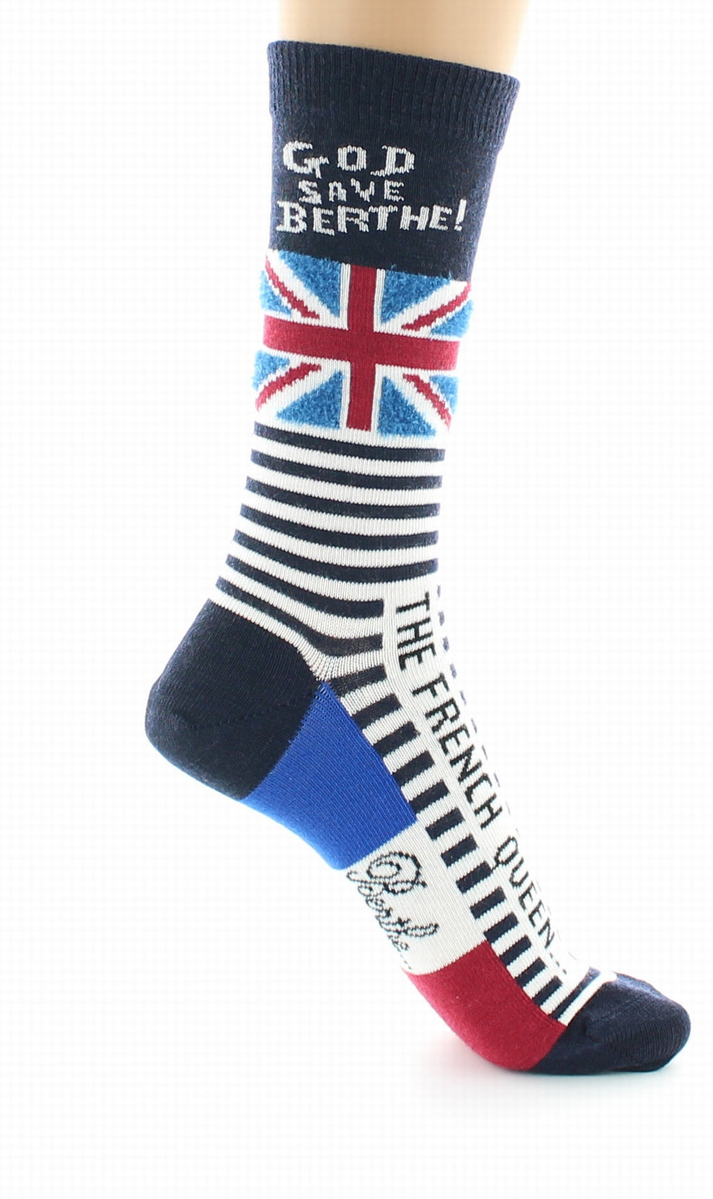 Chaussettes God Save Berthe Marine MARINE-IVOIRE