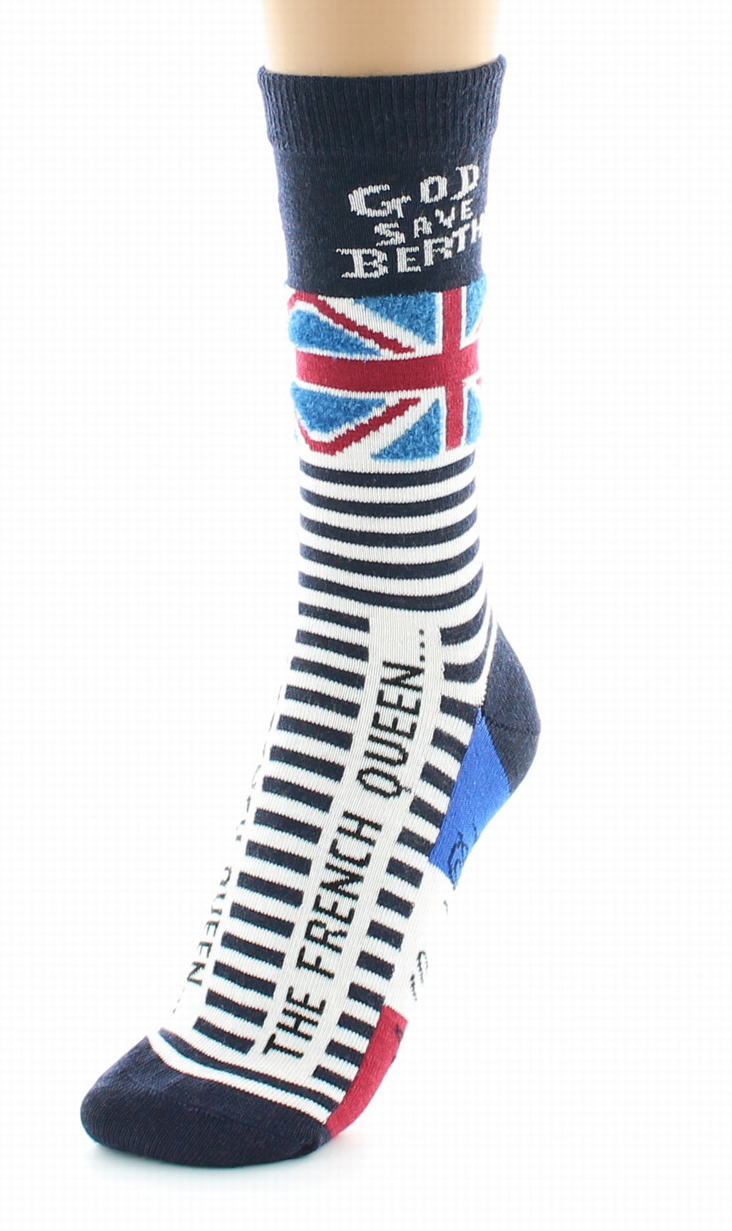 Chaussettes God Save Berthe Marine MARINE-IVOIRE