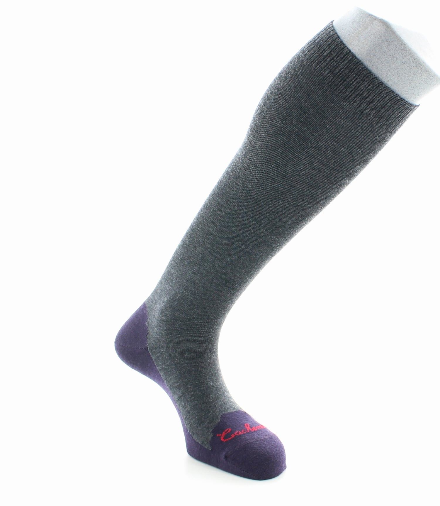 Chaussettes hautes cachemire anthracite ANTHRACITE