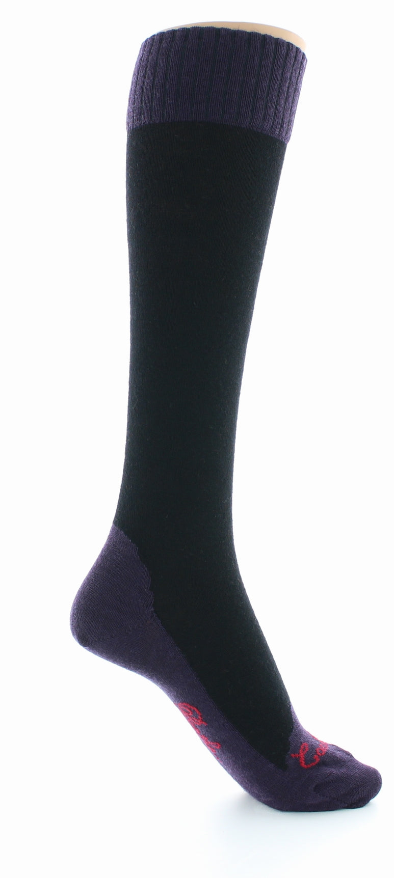 Chaussettes hautes cachemire noire NOIR