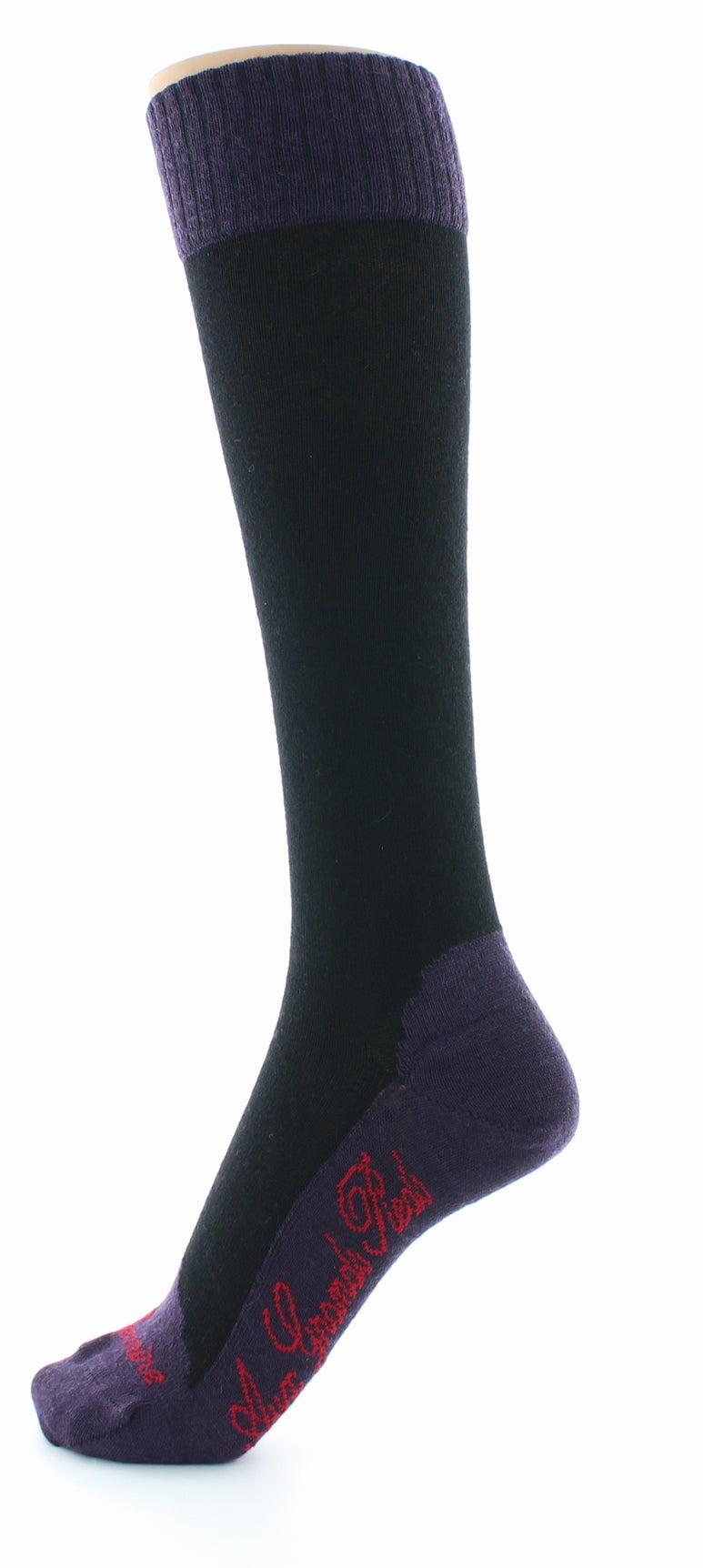 Chaussettes hautes cachemire noire NOIR