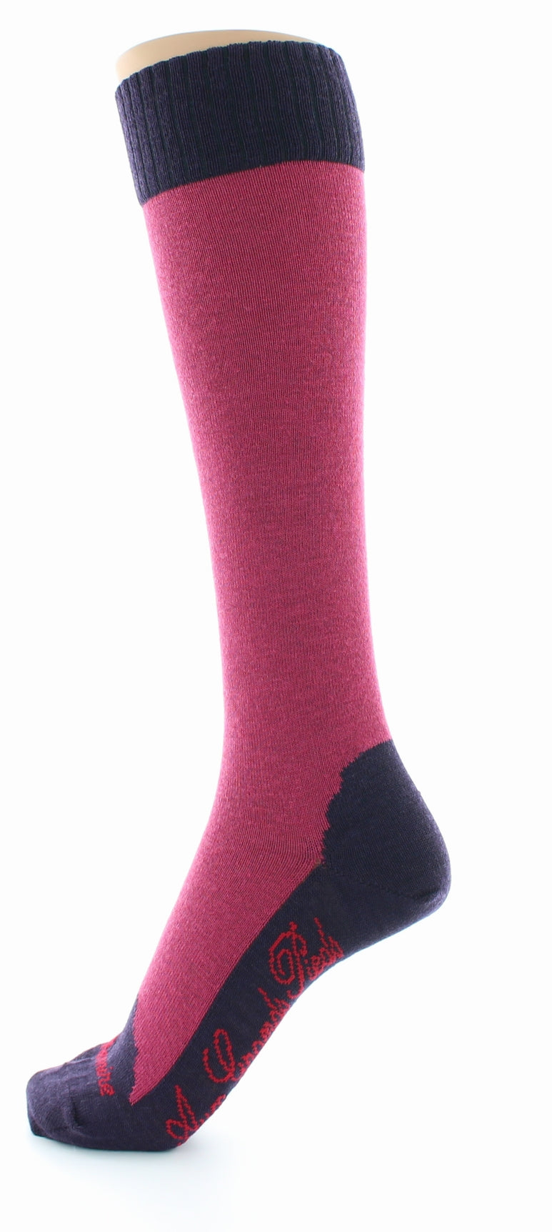 Chaussettes hautes cachemire rose ROSE