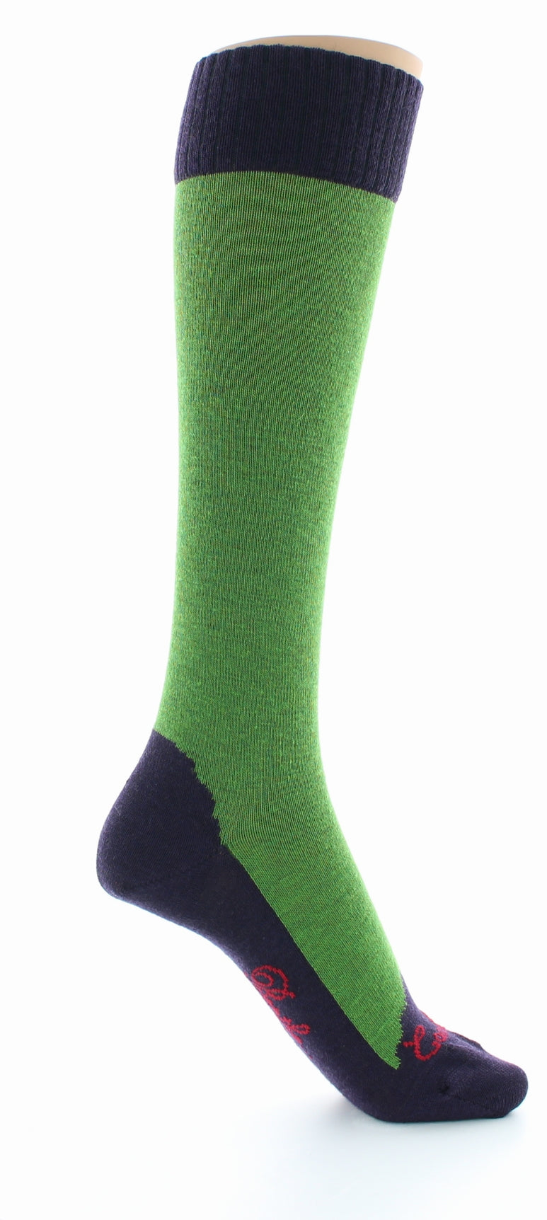 Chaussettes hautes cachemire vert VERT