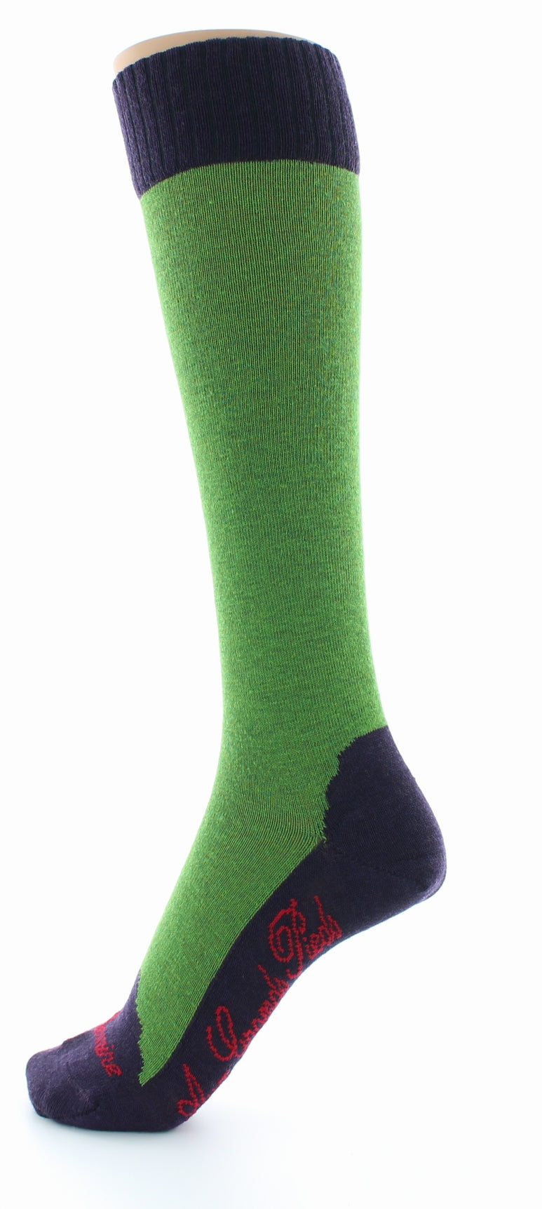 Chaussettes hautes cachemire vert VERT