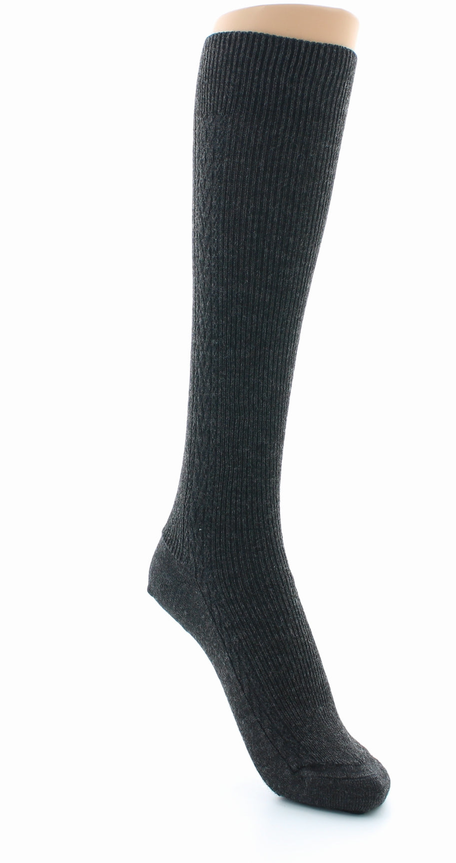 Chaussettes hautes en laine peignée mélangée ANTHRACITE