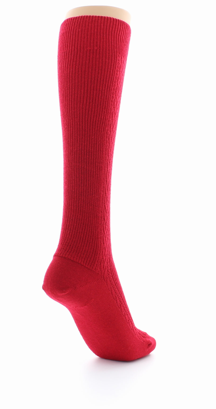 Chaussettes hautes en laine peignée mélangée ROUGE