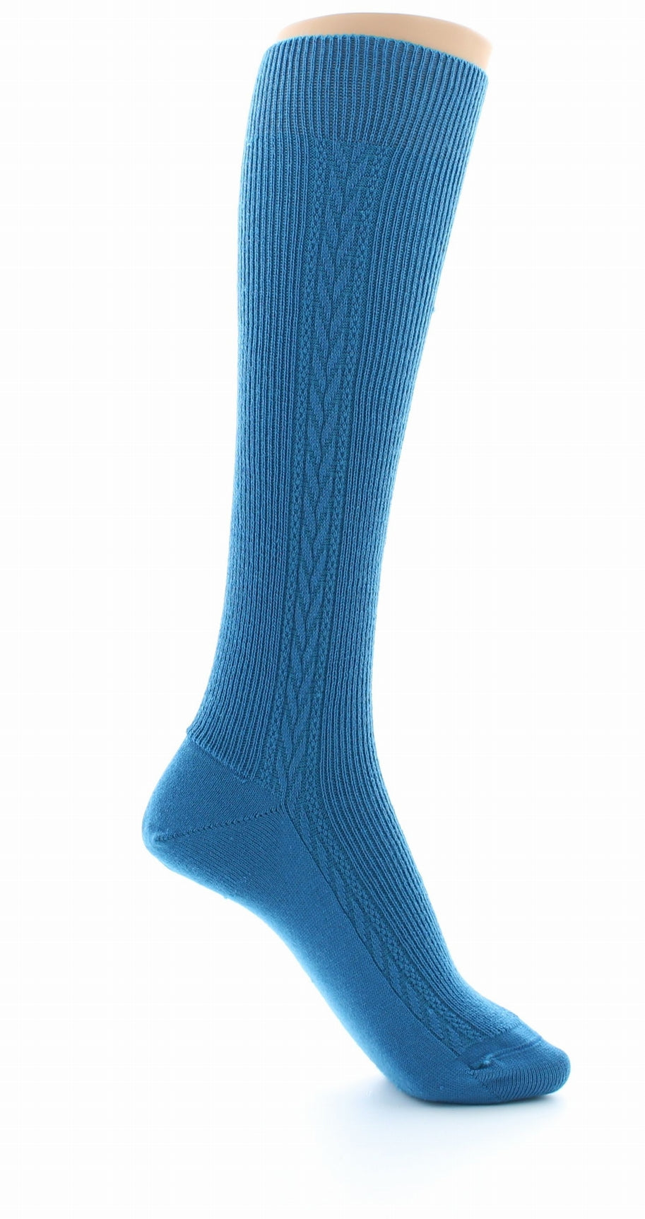 Chaussettes hautes en laine peignée mélangée TURQUOISE