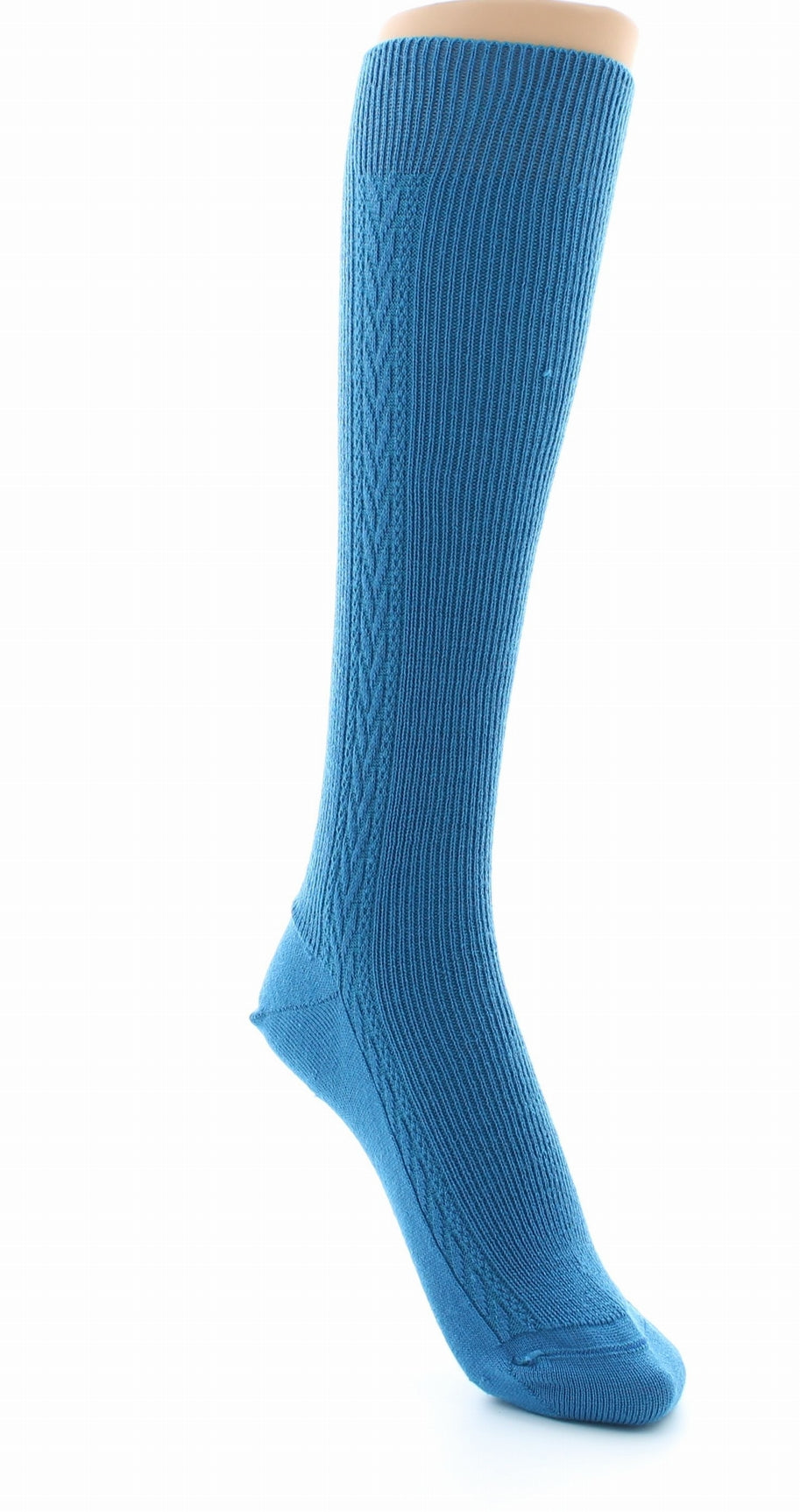 Chaussettes hautes en laine peignée mélangée TURQUOISE