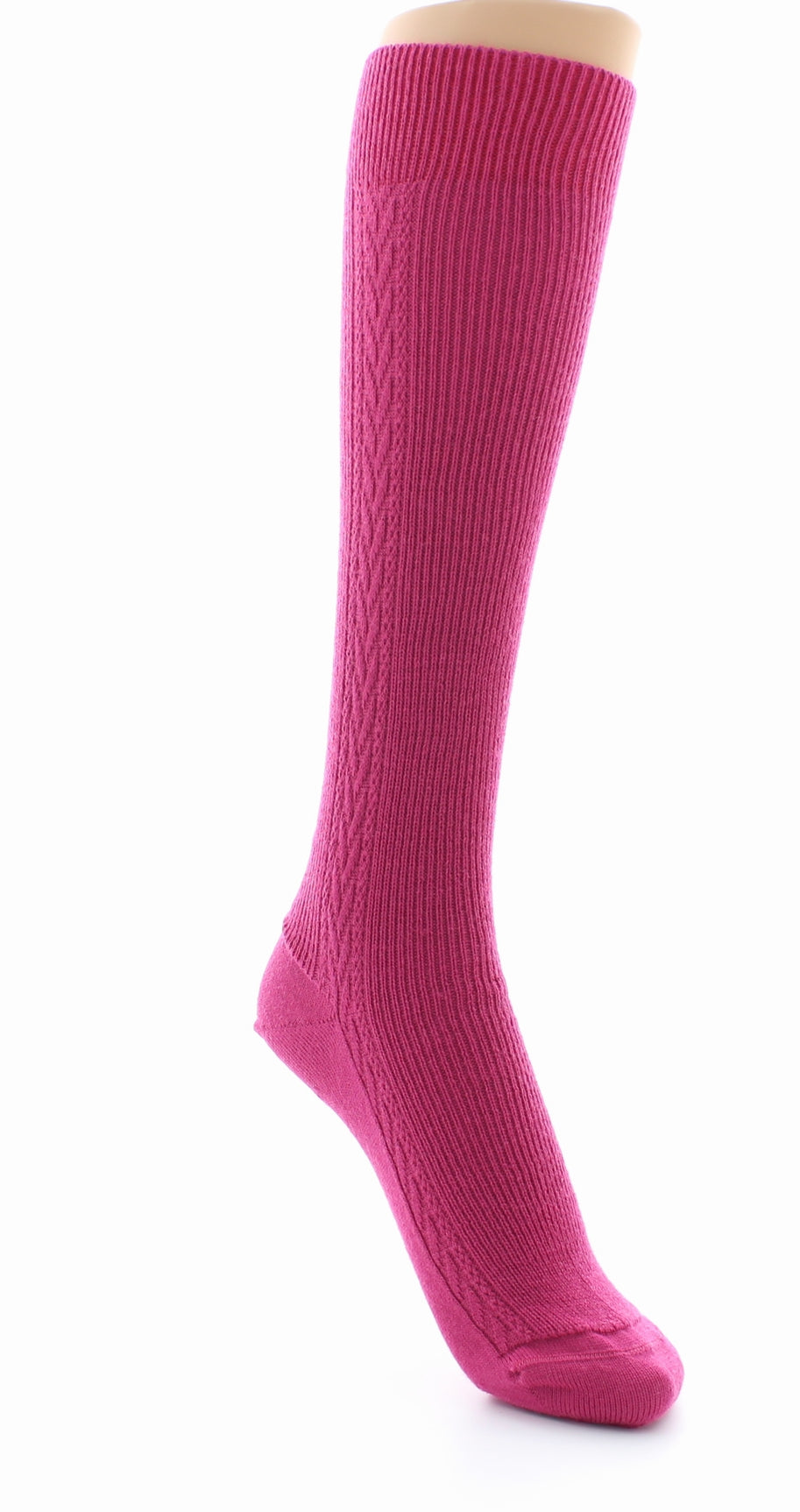 Chaussettes hautes en laine peignée mélangée VIEUX ROSE
