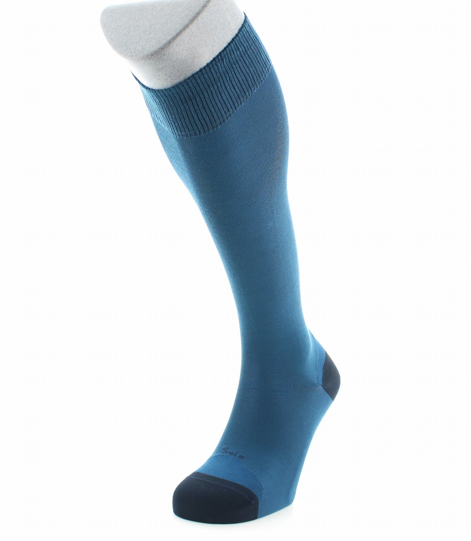 Chaussettes Hautes En Soie Bleu Roi et Marine Briac BLEU