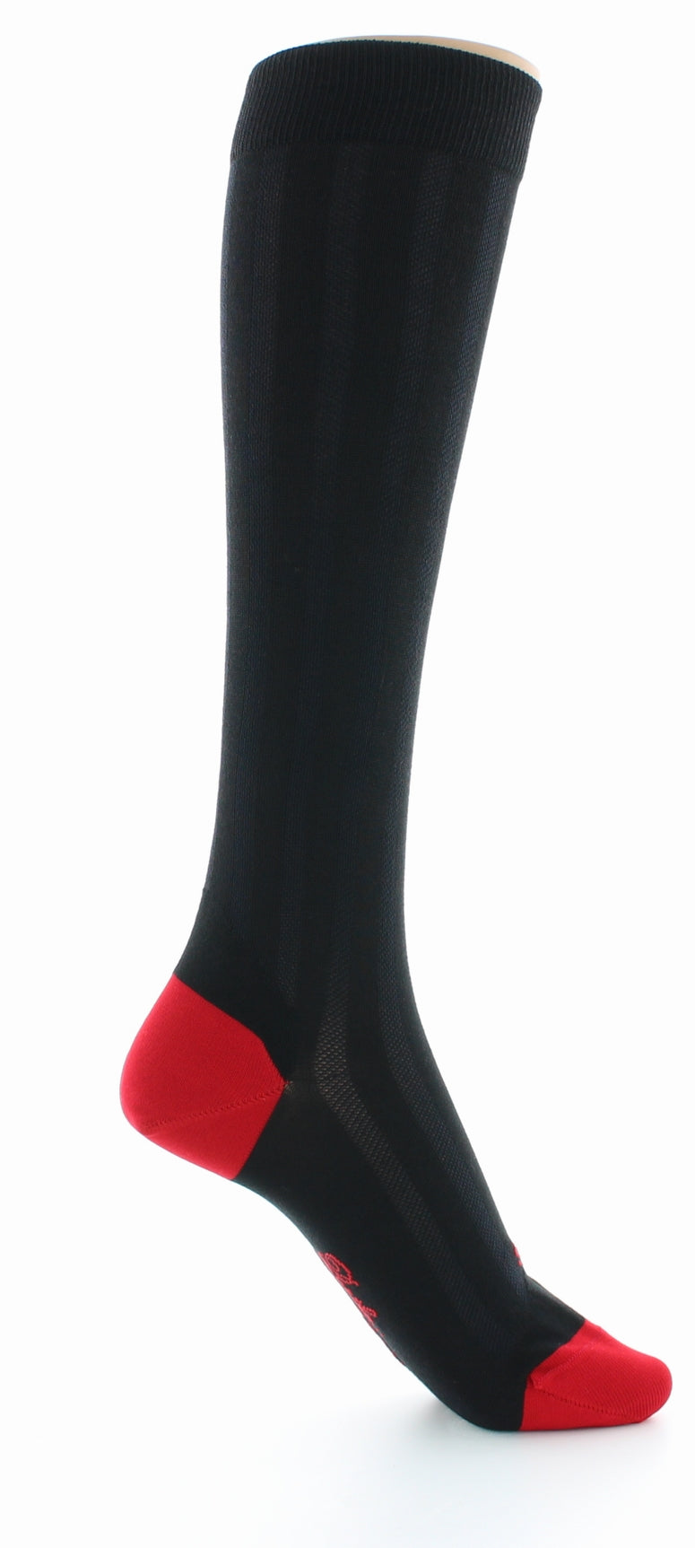 Chaussettes hautes en soie noire NOIR