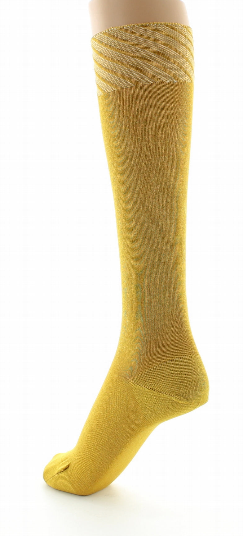 Chaussettes hautes en soie naturelle JAUNE