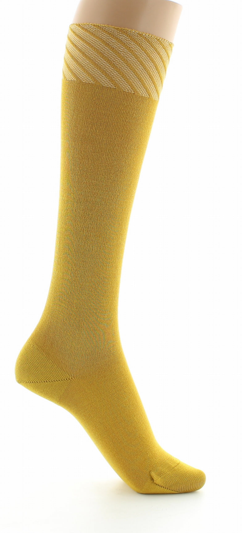 Chaussettes hautes en soie naturelle JAUNE