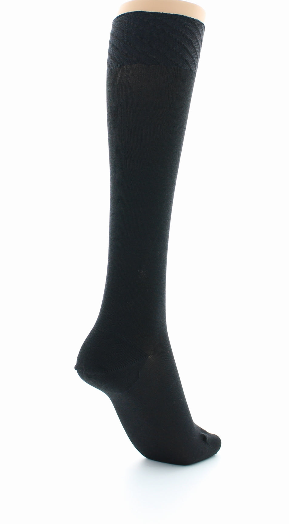 Chaussettes hautes en soie naturelle NOIR