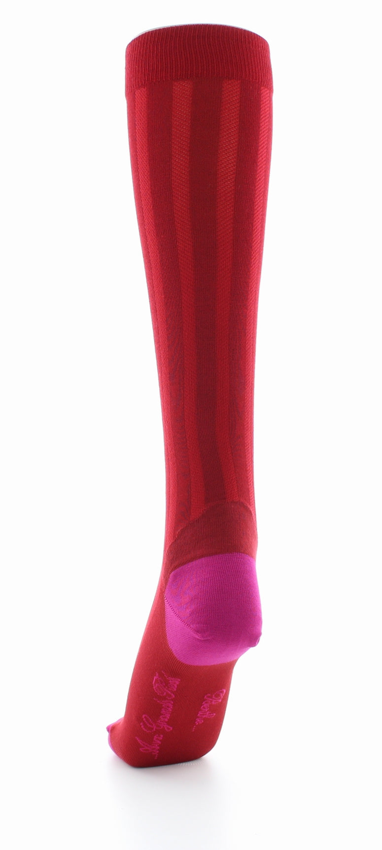 Chaussettes hautes en soie rouge ROUGE