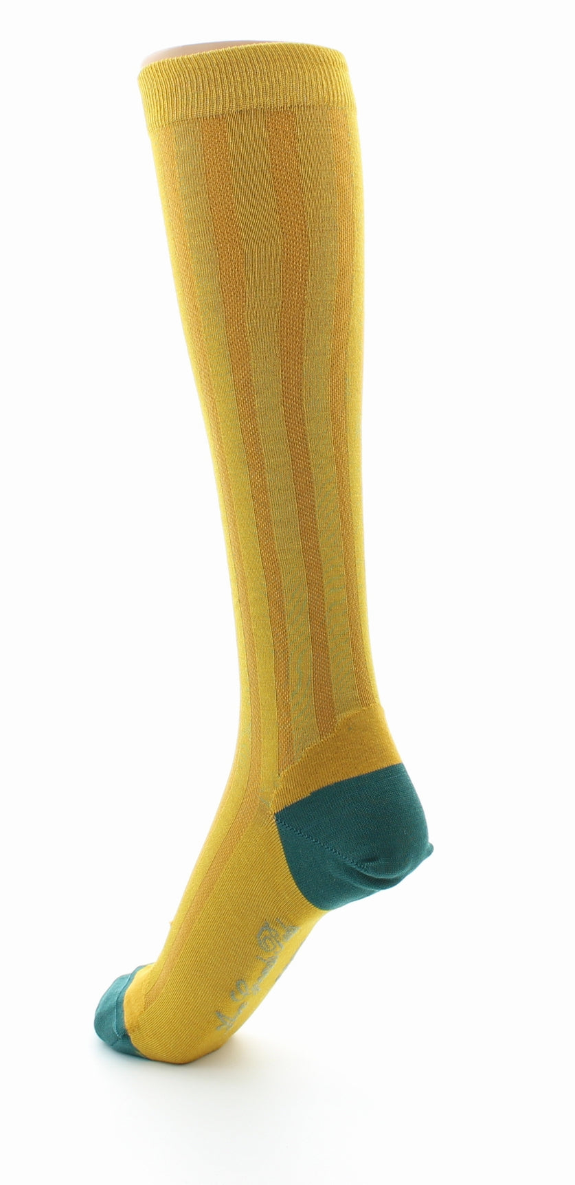 Chaussettes Hautes en Soie Tournesol - Talon et pointe Turquoise TOURNESOL