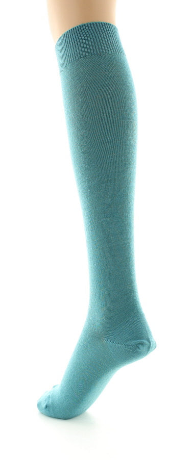 Chaussettes hautes femme en laine peignée mélangée à maille unie EPICEA
