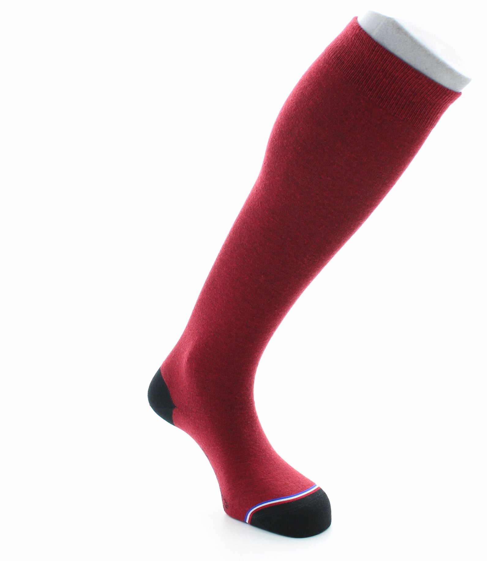 Chaussettes hautes homme Panthéon en laine et cachemire Rouge ROUGE