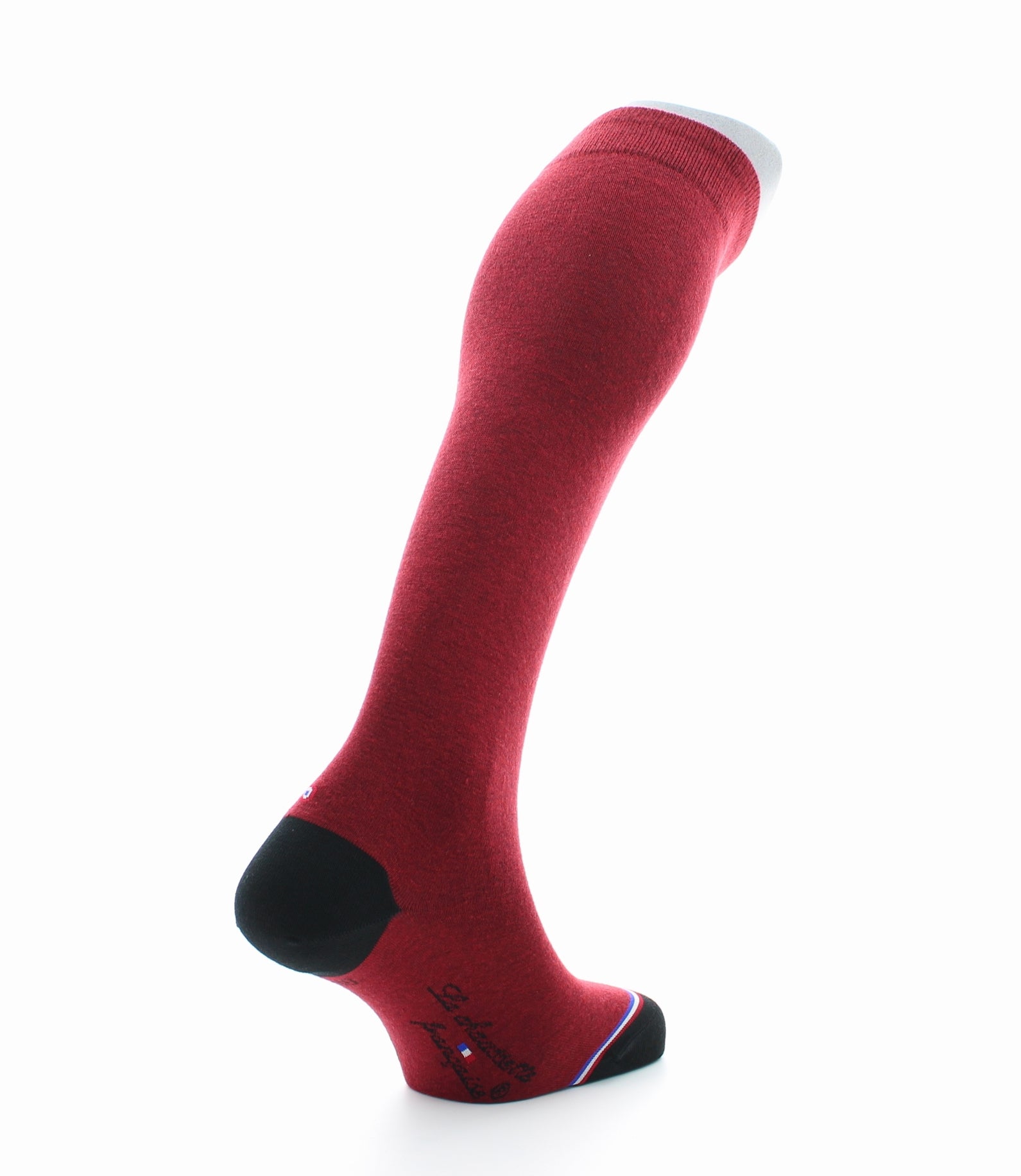 Chaussettes hautes homme Panthéon en laine et cachemire Rouge ROUGE