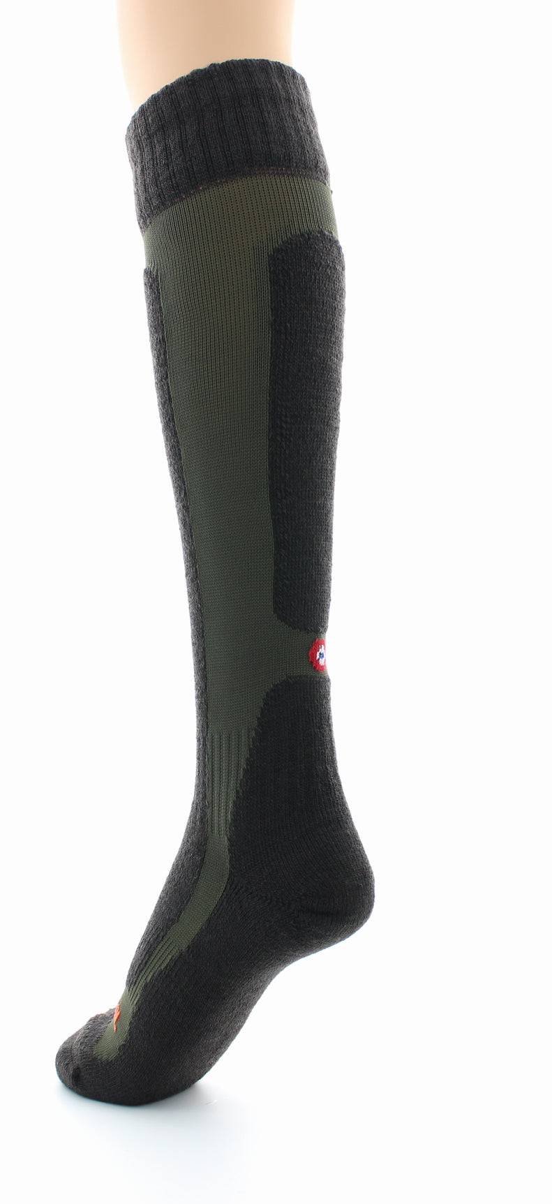 Chaussettes hautes mixtes Pro en laine peignée mélangée MARRON