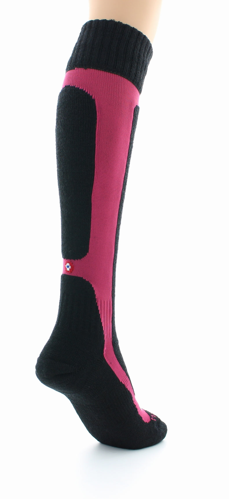 Chaussettes hautes mixtes Pro en laine peignée mélangée VIEUX ROSE