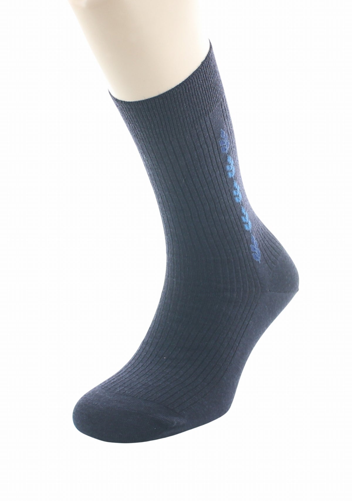 Chaussettes homme Confort en laine peignée Baguette Marine - Perrin MARINE